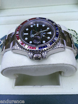 Rolex gmt pepsi on sale diamond