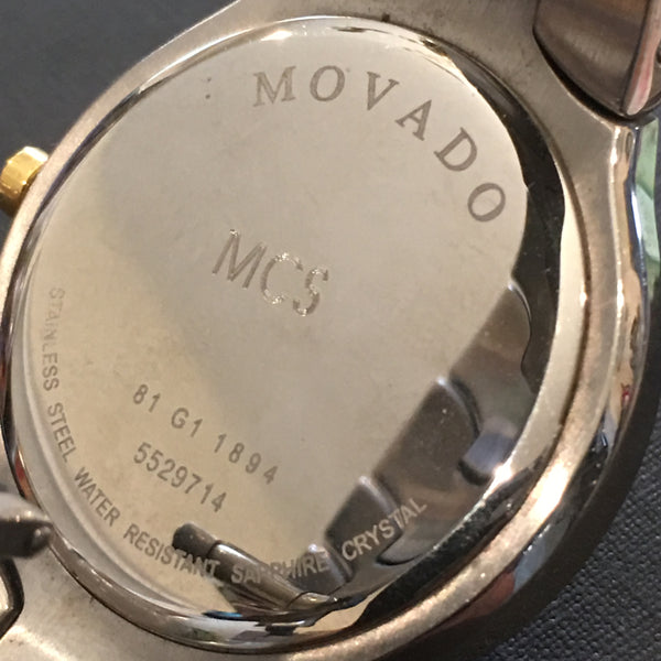 Movado Portico Museum Watch Stainless Steel Yellow Gold Accents Anaheim Jewelry