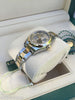 ROLEX LADIES DATEJUST TWO TONE SMOOTH BEZEL OYSTER BRACELET ROMANS MODEL 179163