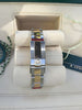 ROLEX LADIES DATEJUST TWO TONE SMOOTH BEZEL OYSTER BRACELET ROMANS MODEL 179163