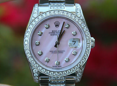 ROLEX DATEJUST STAINLESS STEEL 116200 36mm LADIES DIAMOND BAND BEZEL DIAL LUGS