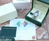 ROLEX SUBMARINER 16610 MENS WATCH DIAMOND AND SAPPHIRE DIAL WITH BLUE BEZEL