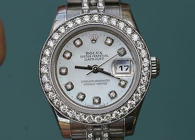 ROLEX LADIES DATEJUST STAINLESS STEEL JUBILEE DIAMOND BAND DIAL BEZEL UNWORN