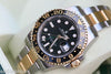 ROLEX GMT II TWO TONE 18k GOLD & STEEL WATCH NEW CERAMIC BEZEL BLACK 116713