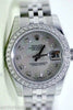 ROLEX LADIES DATEJUST 179160 STEEL WATCH WITH MOP DIAMOND DIAL AND BEZEL JUBILEE