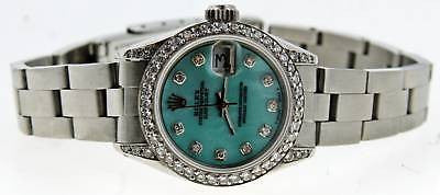 ROLEX LADIES DATEJUST WATCH DIAMOND DIAL LUGS