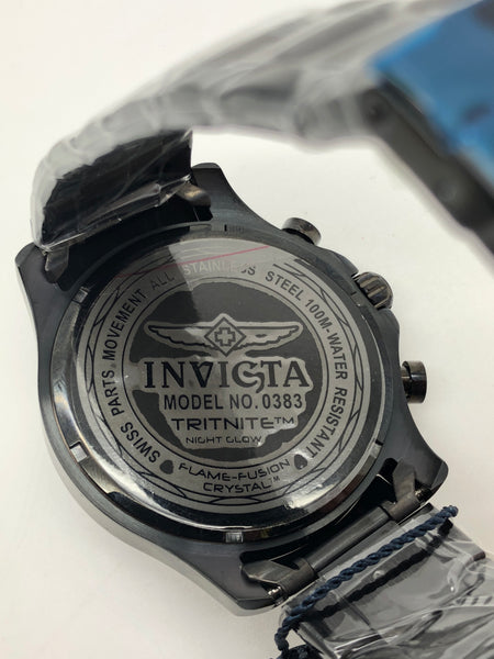 INVICTA 0383 Specialty Collection GMT Black IonPlated Stainless