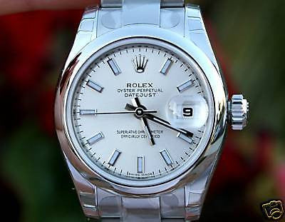 ROLEX LADIES DATEJUST 26mm STAINLESS STEEL BOX WARRANTY 179160 YEAR 2015 UNWORN